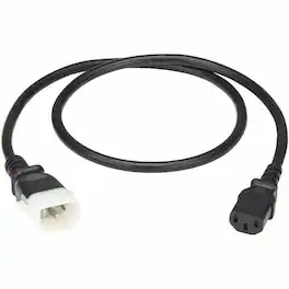 Eaton Tripp Lite Series PDU Power Cord, C13 to P-Lock C14 - North America and Europe Rated, 10A, 250V, 18 AWG, 3 ft - Black