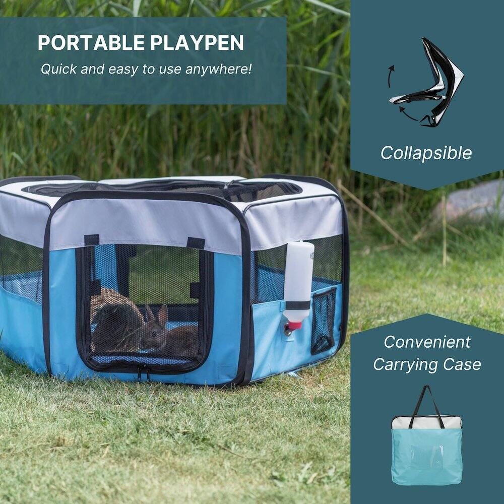 PORTABLE PLAYPEN  
Quick and easy to use anywhere!  

Collapsible  

Convenient Carrying Case