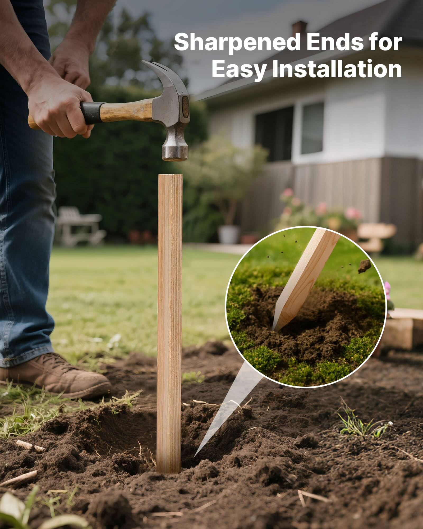 Sharpened Ends for Easy Installation