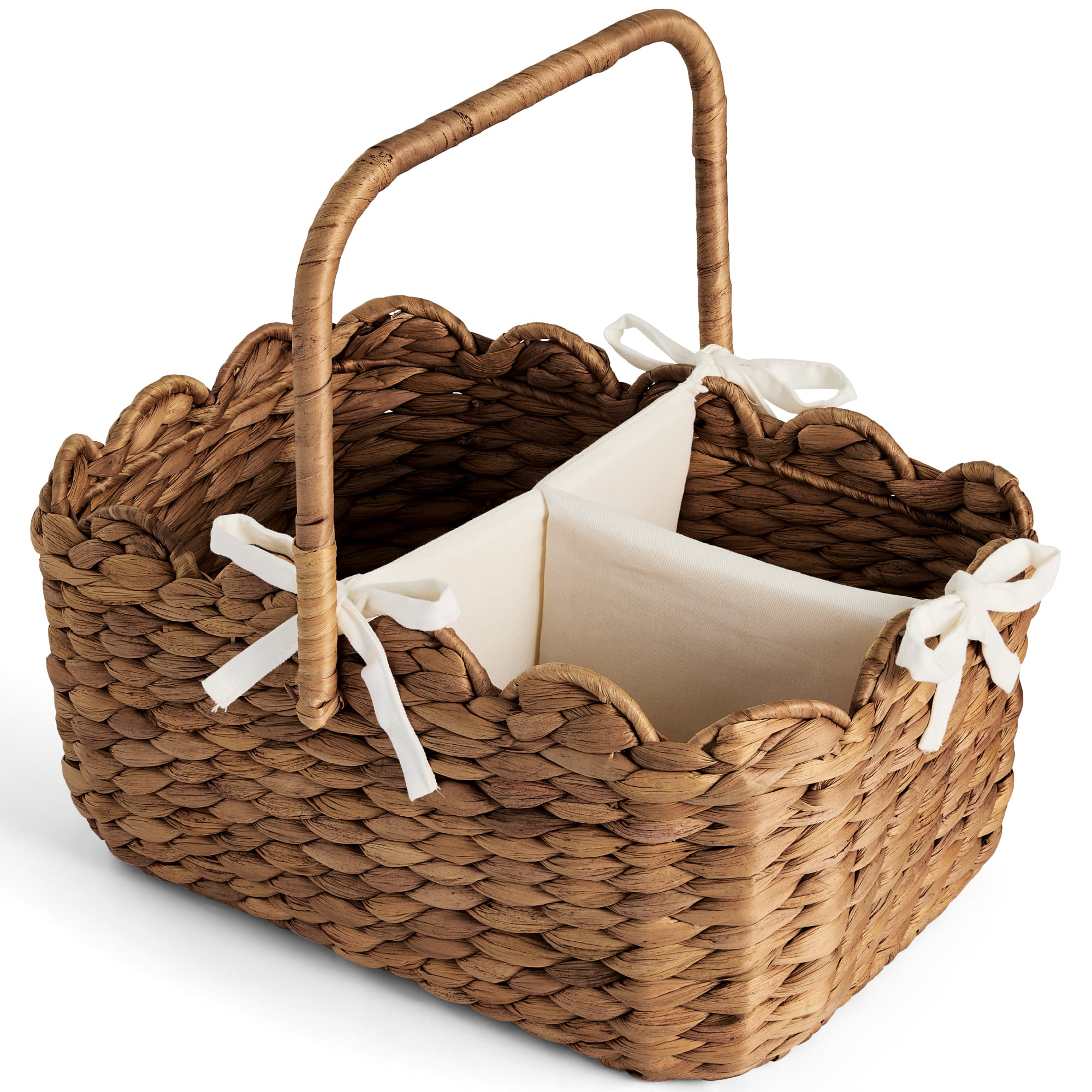 Best Choice Products - Diaper Caddy Organizer for Baby, Large Portable Nursery Organizer w/ Divider & Handles - Chestnut