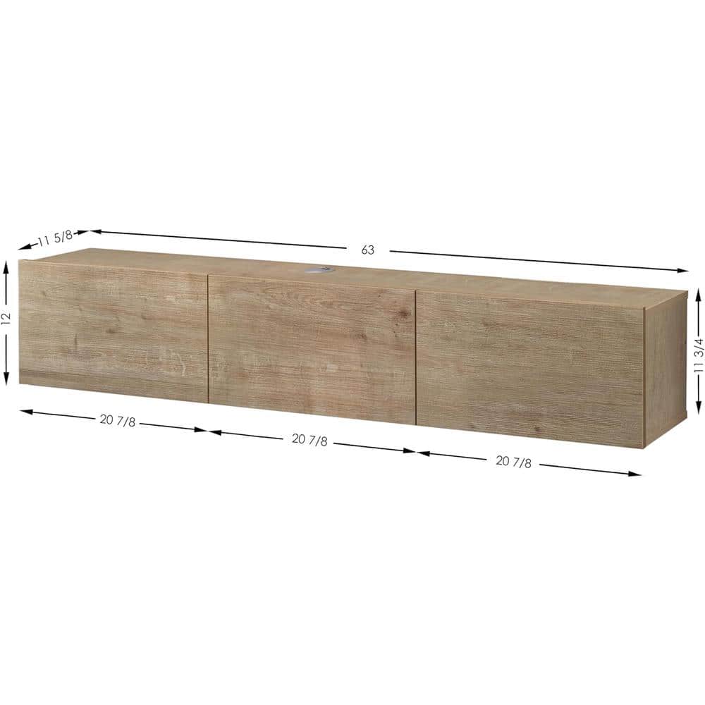 Atelier Mobili - Floating TV Stand, TV Stand up to 75 inch TV - White