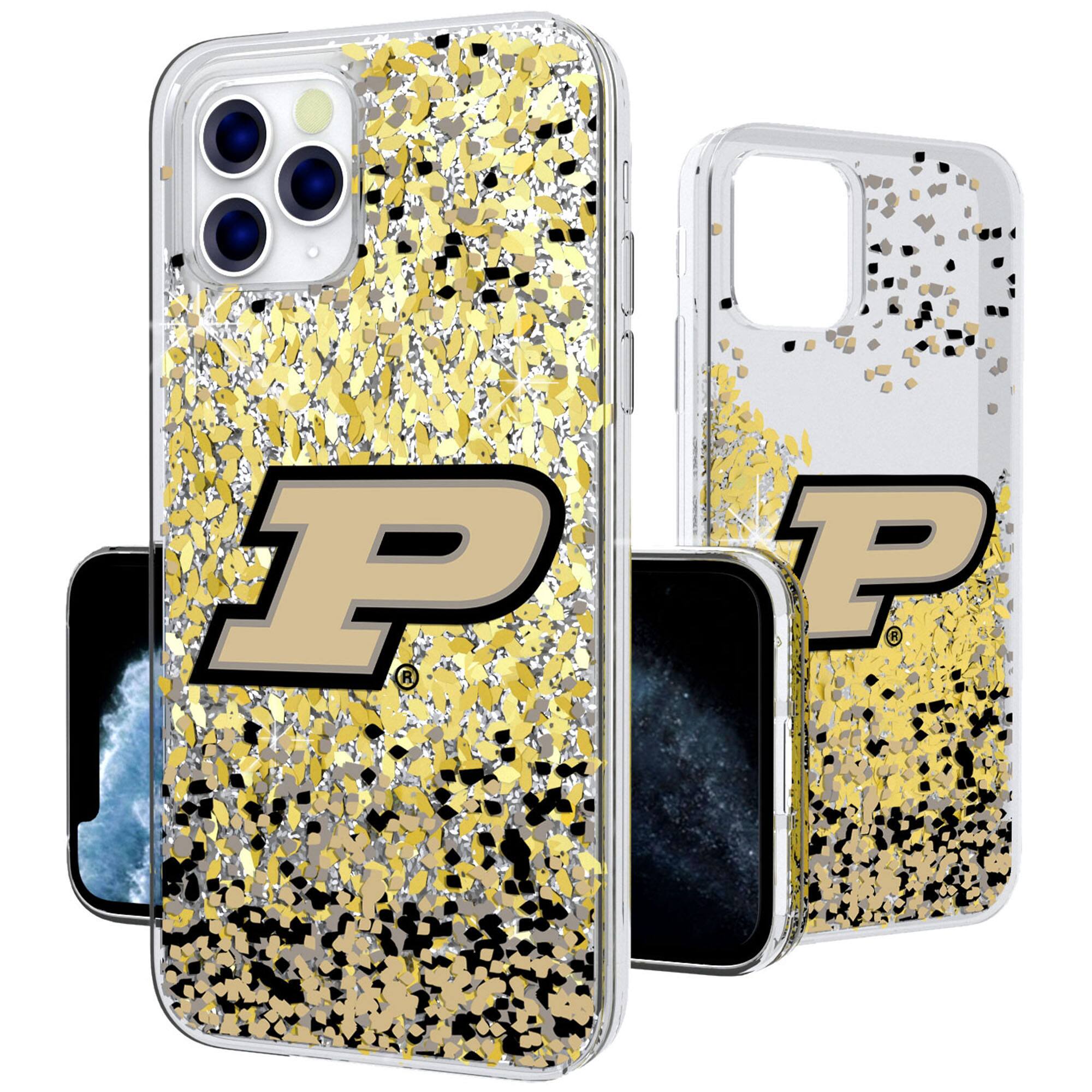 Alt View 1. Keyscaper - Purdue Boilermakers iPhone Glitter Confetti Design Case - 16 Pro Max - Multicolor.
