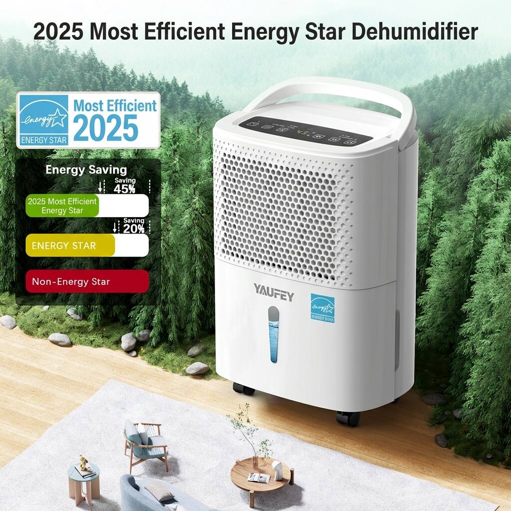 2025 Most Efficient Energy Star Dehumidifier

Most Efficient 2025 ENERGY STAR

Energy Saving
- 2025 Most Efficient Energy Star: Saving 45%
- ENERGY STAR: Saving 20%
- Non-Energy Star

YAUFY ND-ESO