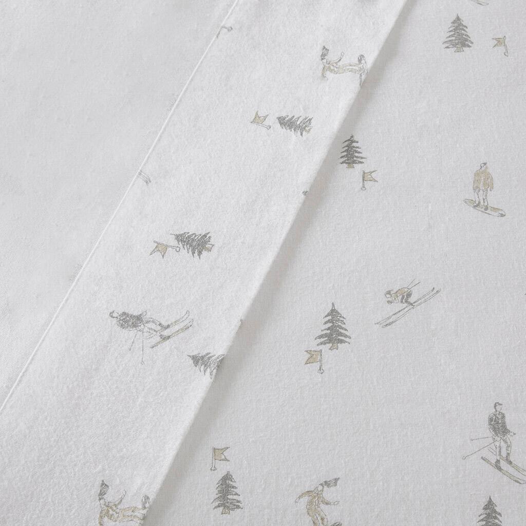 Gracie Mills Persephone 4-Piece Cotton Flannel Sheet Set - Thumbnail 3