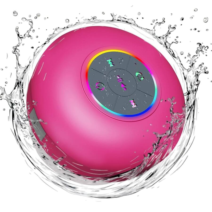 Mic Pool Cozy Serene Led Shower With Led Portable Wireless Mini Mic & Suction ...