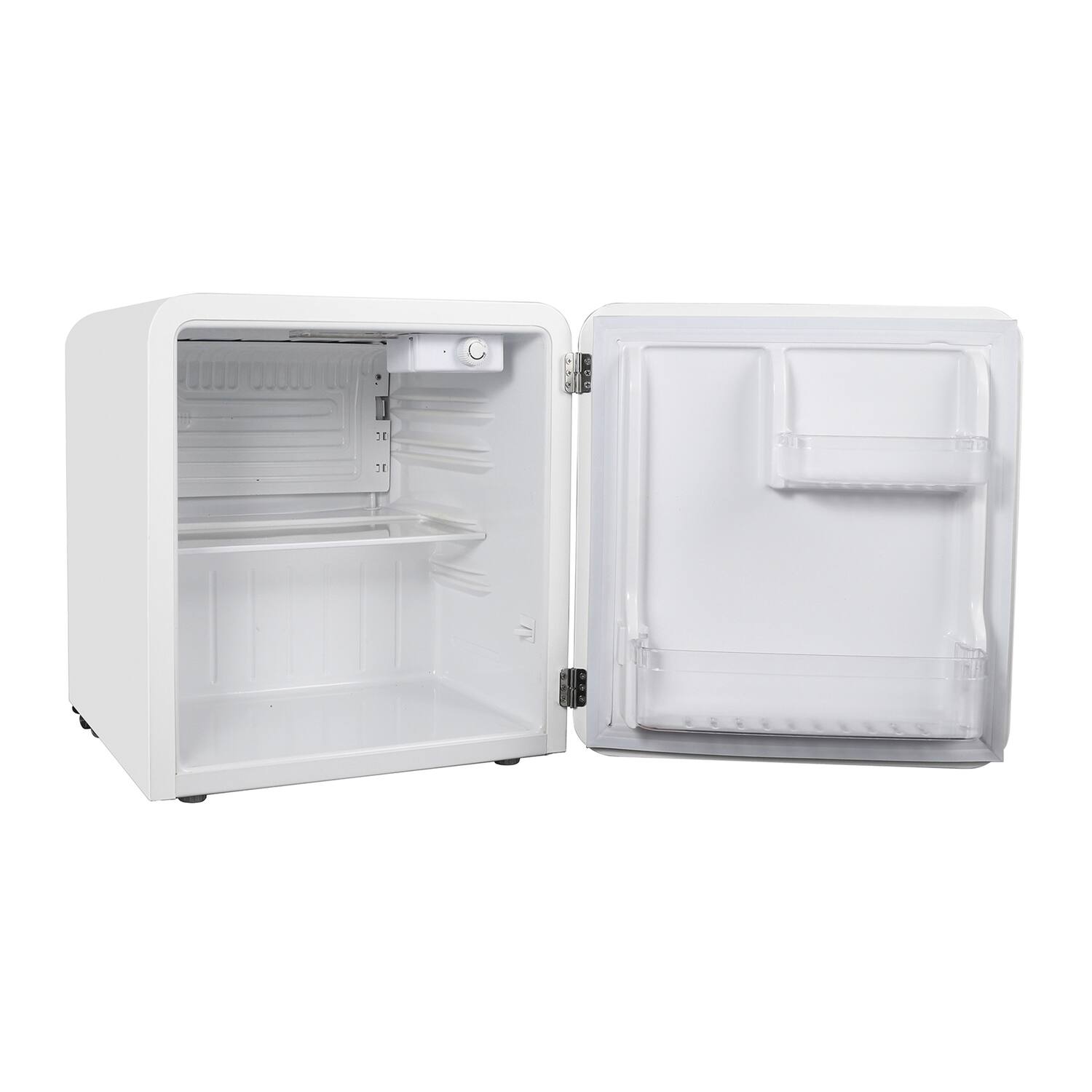 Back. Magic Chef - 1.6-Cu. Ft. ENERGY-STAR Certified Retro Mini Fridge, Manual Defrost - White.