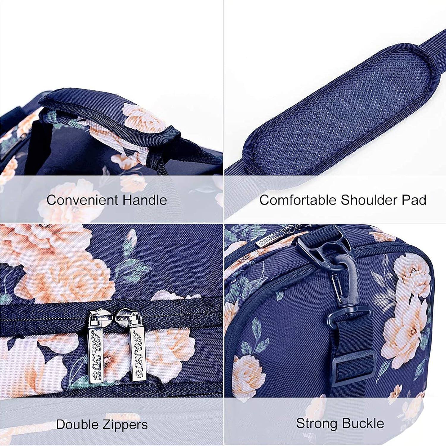 Convenient Handle  
Comfortable Shoulder Pad  
Double Zippers  
Strong Buckle