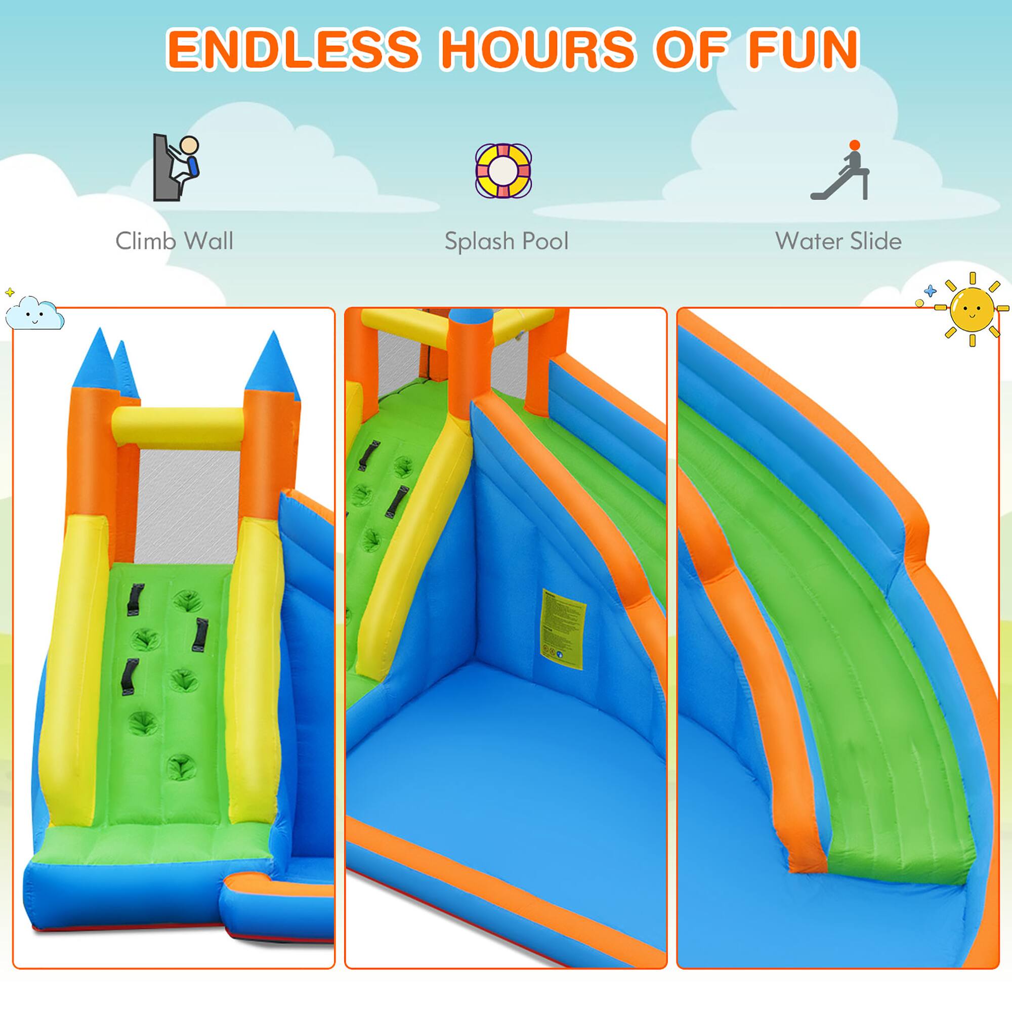 ENDLESS HOURS OF FUN

Climb Wall  
Splash Pool  
Water Slide