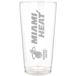 Great American Products - Miami Heat Etched 16oz. Vertical Rally Cry Pint Glass - Multicolor