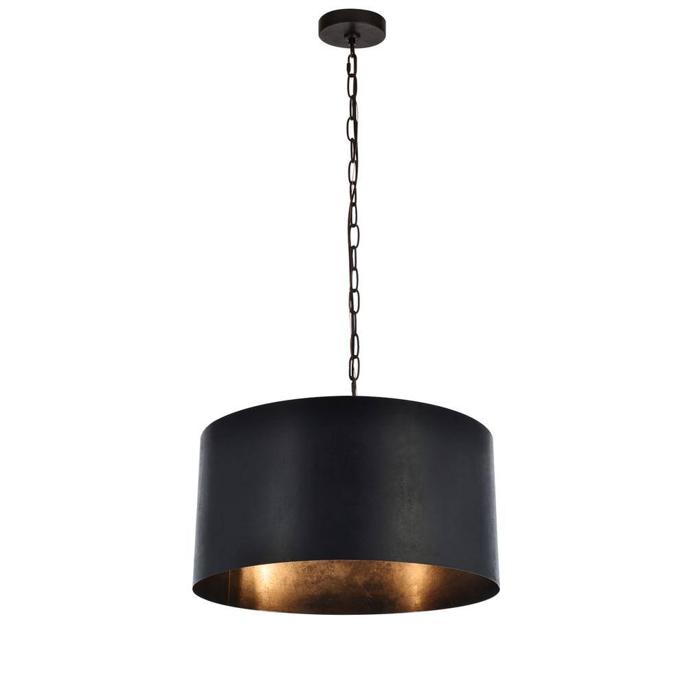 Alt View 2. Living District - Miro Collection Pendant D20 H11.75 Lt:3 Vintage Black Finish - Vintage Black.