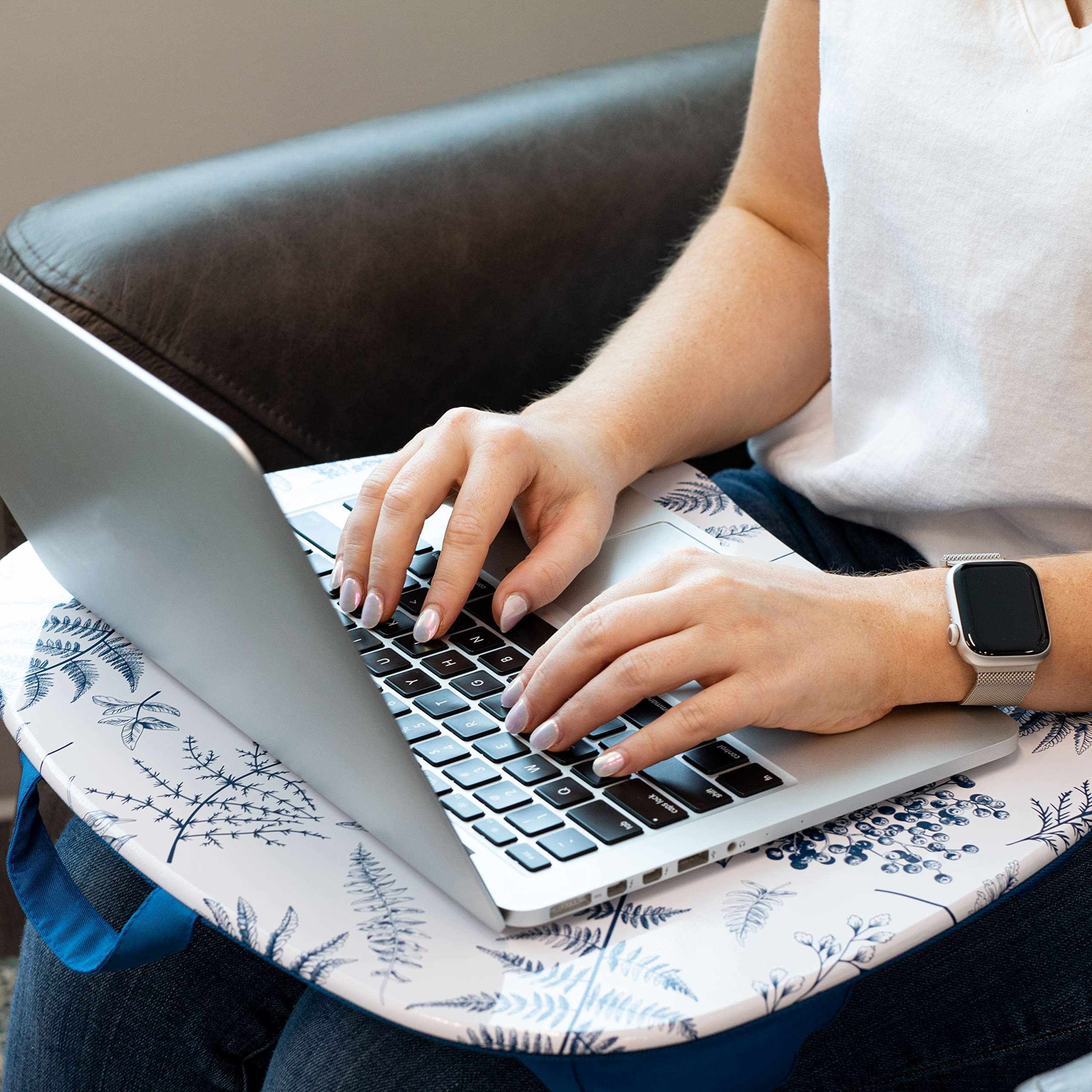 Alt View 3. PARKER SLATER - Mystyle Portable Lap Desk With Cushion - Blue Garden Fits Up To 15.6 Inch Laptops Style No. 45302.