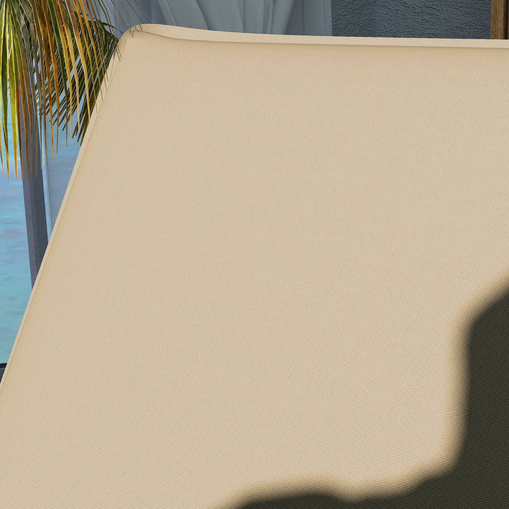 Alt View 8. Outsunny - Outdoor Lounge Chair Cushion Set of 2, UPF50+ 200gsm Fabric and 25D High-Density Foam, 76" x 23" - Beige.