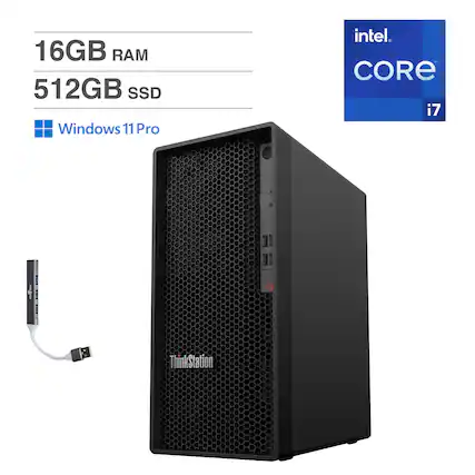 16GB RAM
512GB SSD
Windows 11 Pro
Intel Core i7
ThinkStation