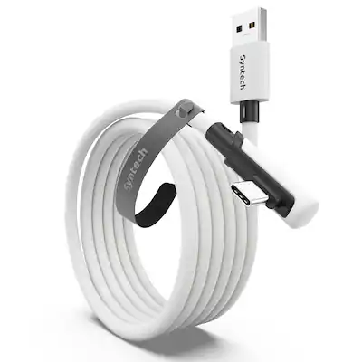 KIWI Design Oculus Quest 2 Linkkabel – 5 Meter, USB 3.0, 5 Gbps, Met 90° Connector, Compatibel Met Quest 2/1, Voor PC VR-gaming