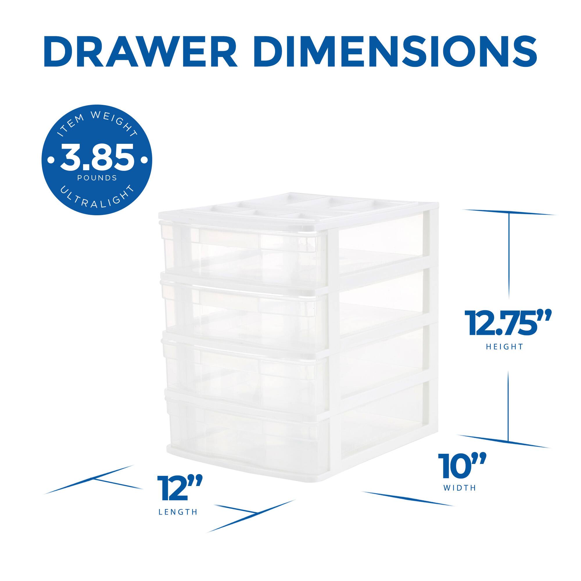 DRAWER DIMENSIONS

ITEM WEIGHT: 3.85 POUNDS ULTRALIGHT

HEIGHT: 12.75"
LENGTH: 12"
WIDTH: 10"