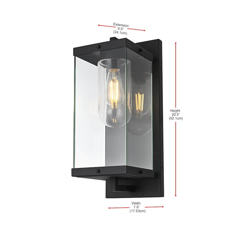 Elegant Lighting - Keaton 8 Inch Outdoor Wall Sconce In - Black price history on PriceWatchPro