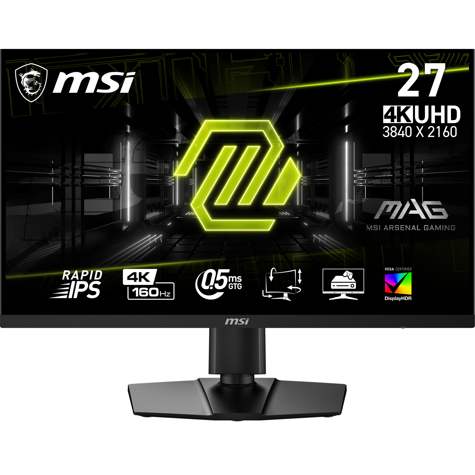 MSI – MAG 274UPF E2 27″ LCD 4K UHD 160Hz 1ms G-SYNC compatible Monitor with HDR 400 (DisplayPort, HDMI,USB) – Metallic Black Sansujyuku sansujyuku.com