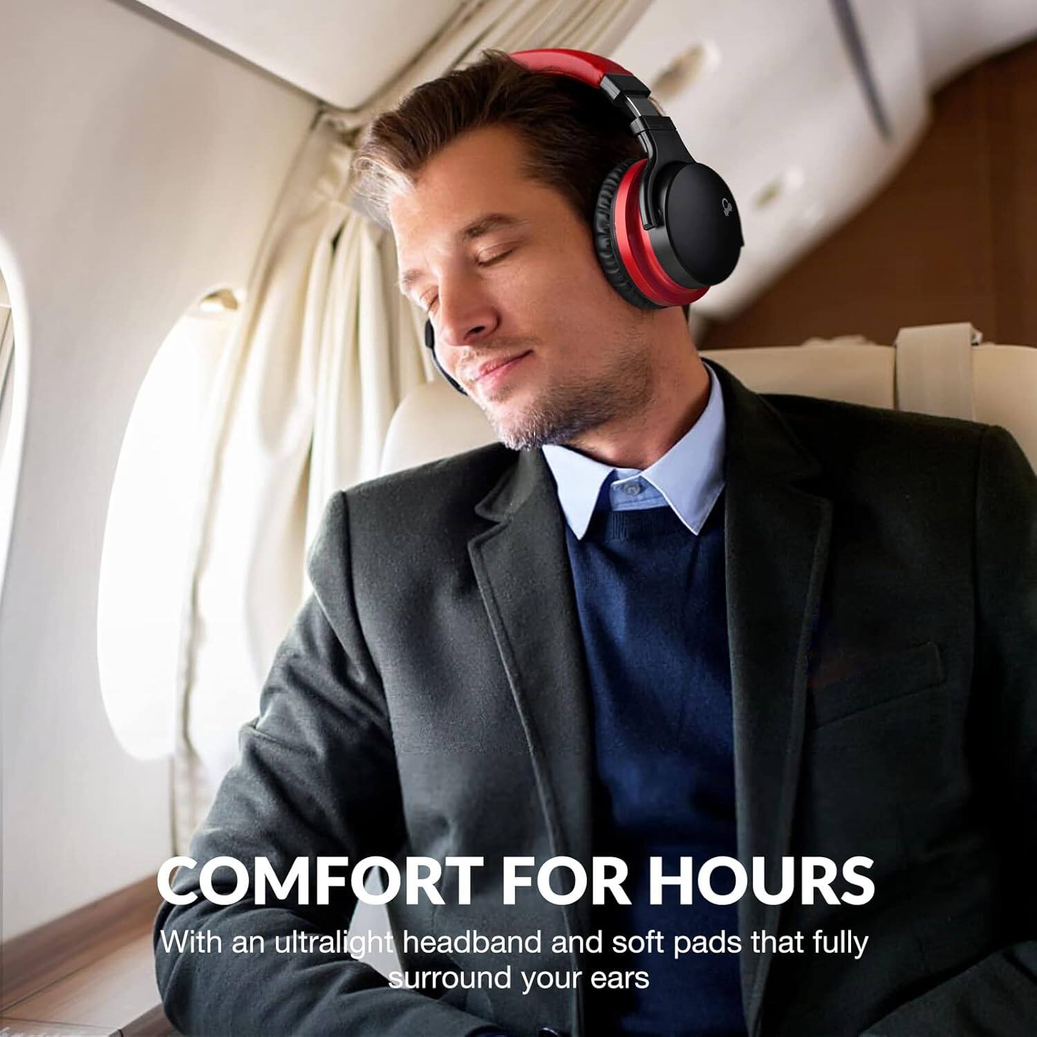 COMFORT FOR HOURS  
With an ultralight headband and soft pads that fully surround your ears