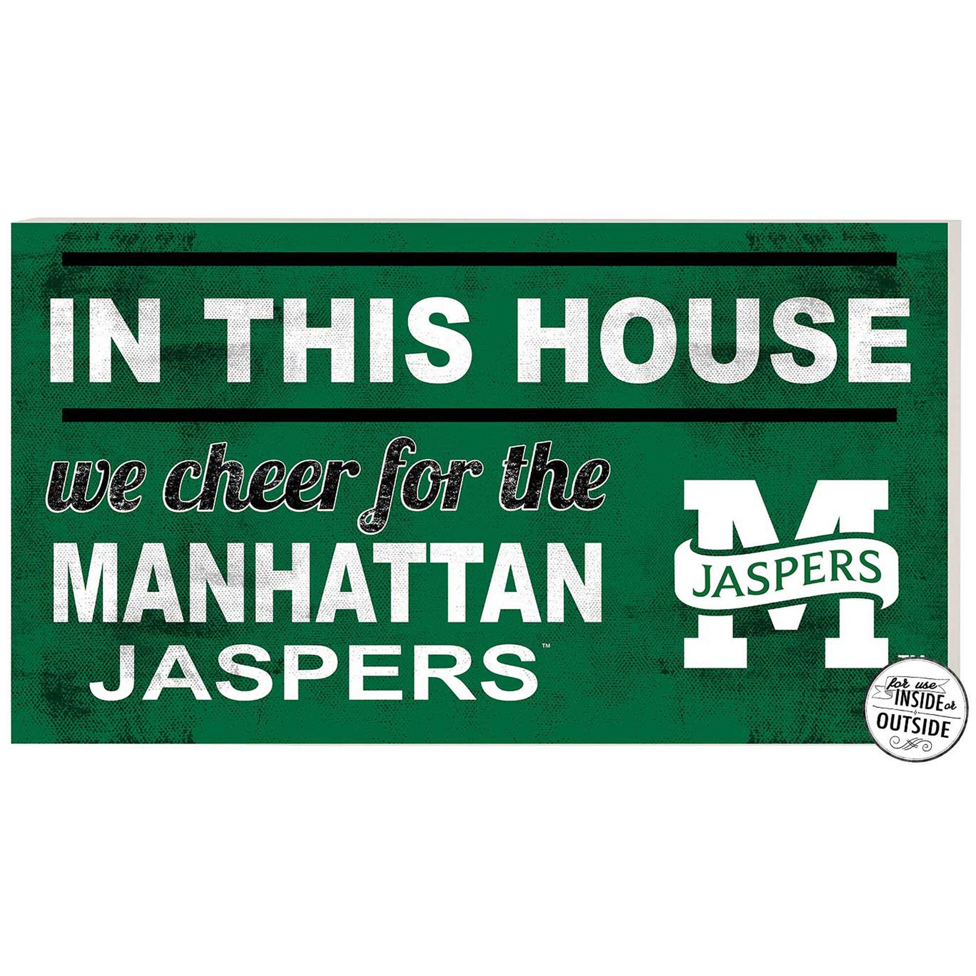 Green Manhattan Jaspers 11'' x 20'' Indoor/Outdoor In This House Sign