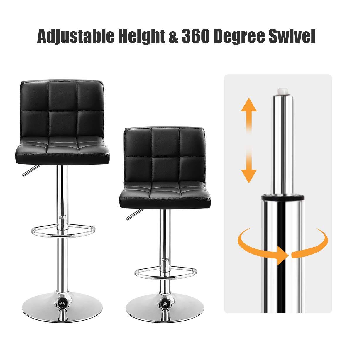 Adjustable Height & 360 Degree Swivel
