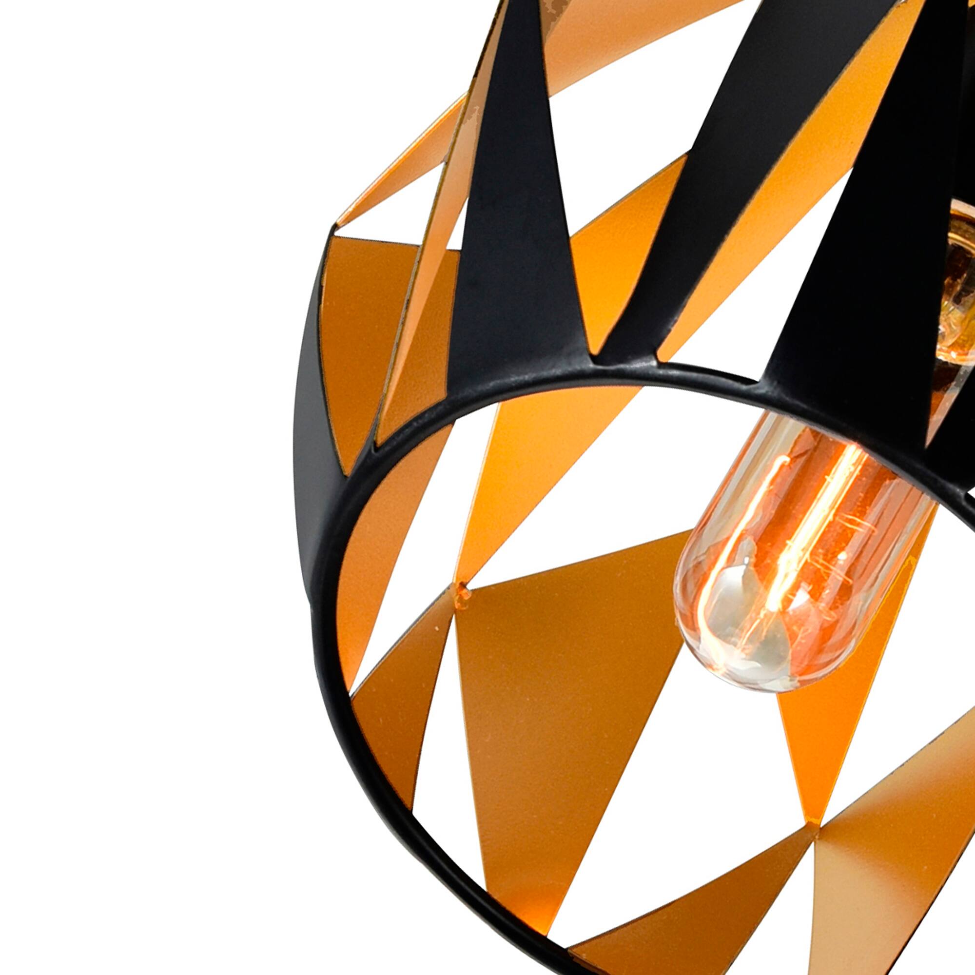 Back. CWI Lighting - Oxide 1 Light Down Mini Pendant With Black+Copper Finish - Black & Copper.