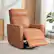 Front. Bestier - Faux Leather Power Rocker Recliner Chair with USB Port, 270° Swivel Glider, and High back - 32.3" Wide - Orange.