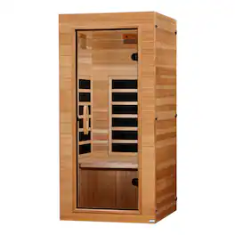 Dynamic Saunas - Elite 1 Person Compact Ultra Low EMF FAR Infrared Home Sauna - Natural