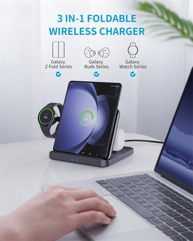 3 IN-1 FOLDABLE WIRELESS CHARGER

- Galaxy Z Fold Series
- Galaxy Buds Series
- Galaxy Watch Series