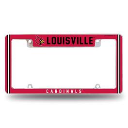 Rico Industries - Louisville Cardinals Chrome Metal License Plate Frame with Full Frame Team Color Graphics - Multi