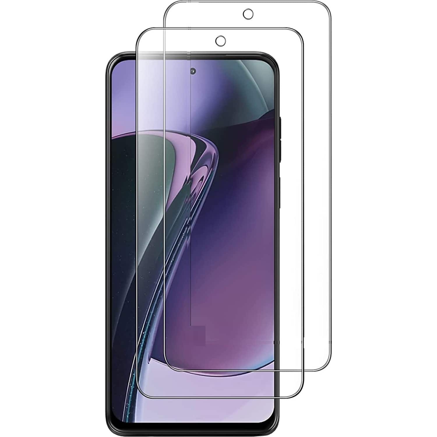 Angle. SaharaCase - ZeroDamage Ultra Strong+ Tempered Glass Screen Protector for Motorola G Stylus 5G (2023) (2-Pack) - Clear.