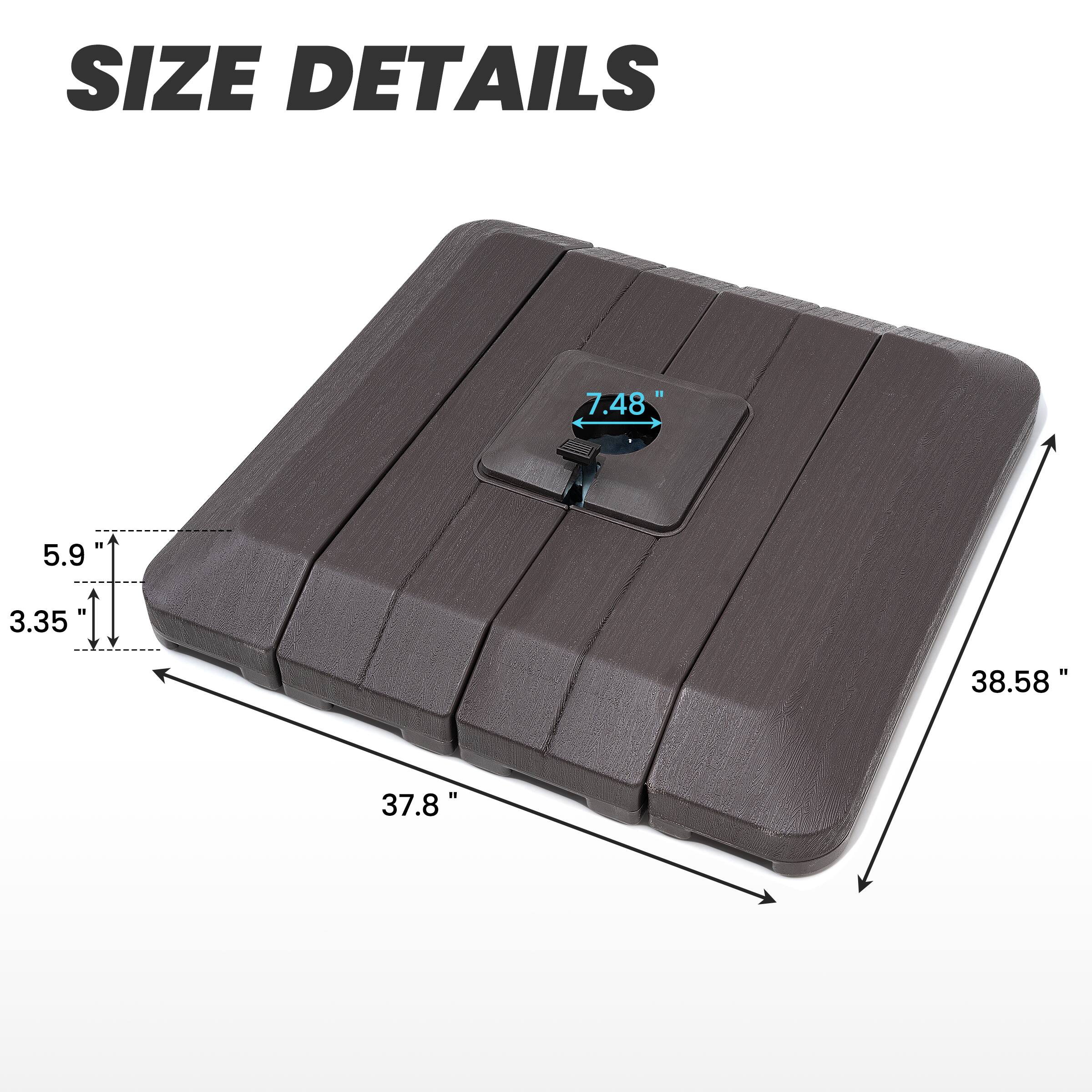 SIZE DETAILS

- Length: 38.58"
- Width: 37.8"
- Height: 5.9"
- Depth: 3.35"
- Handle Height: 7.48"