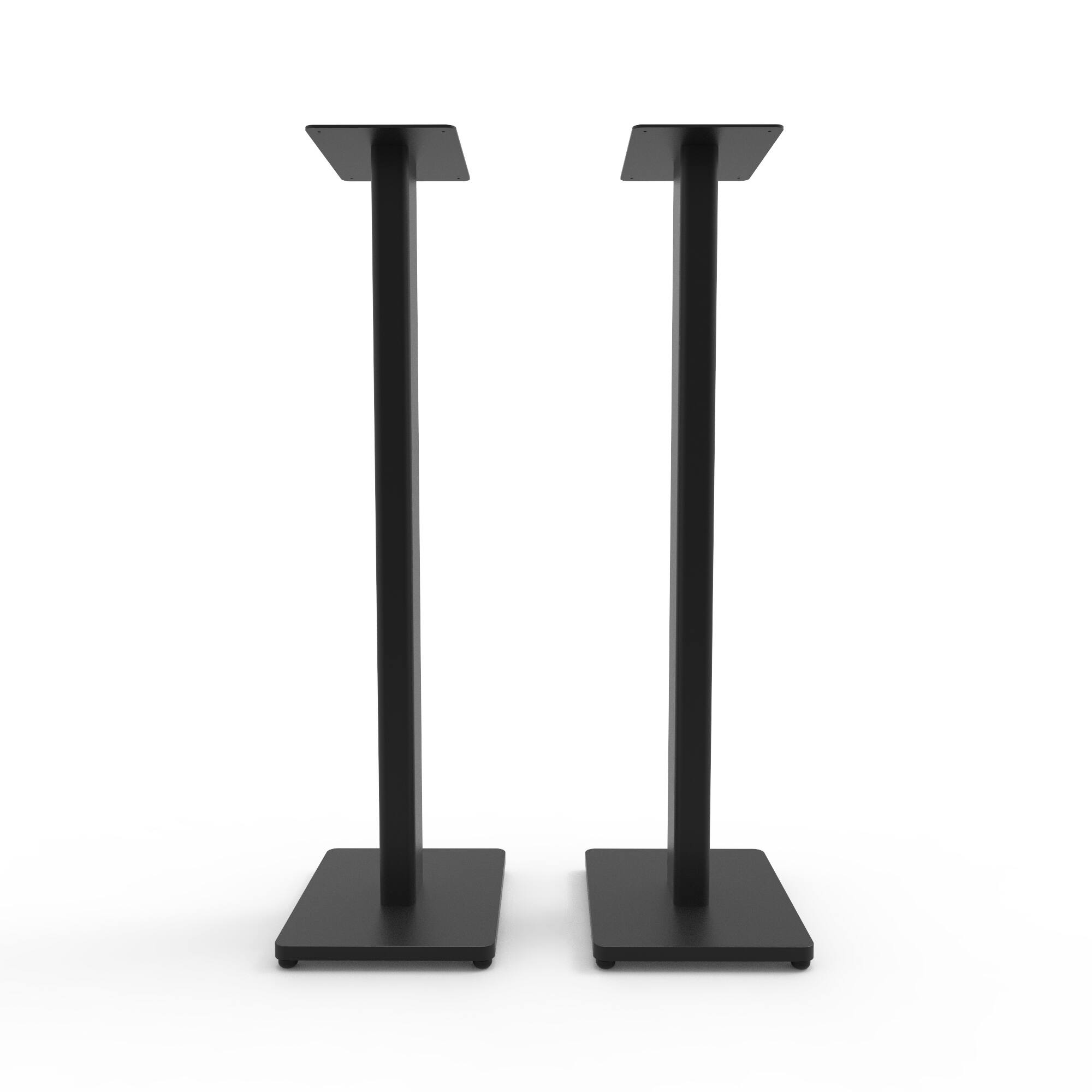 Left. Kanto - 34" Universal Bookshelf Speaker Floor Stands, Pair - Black.