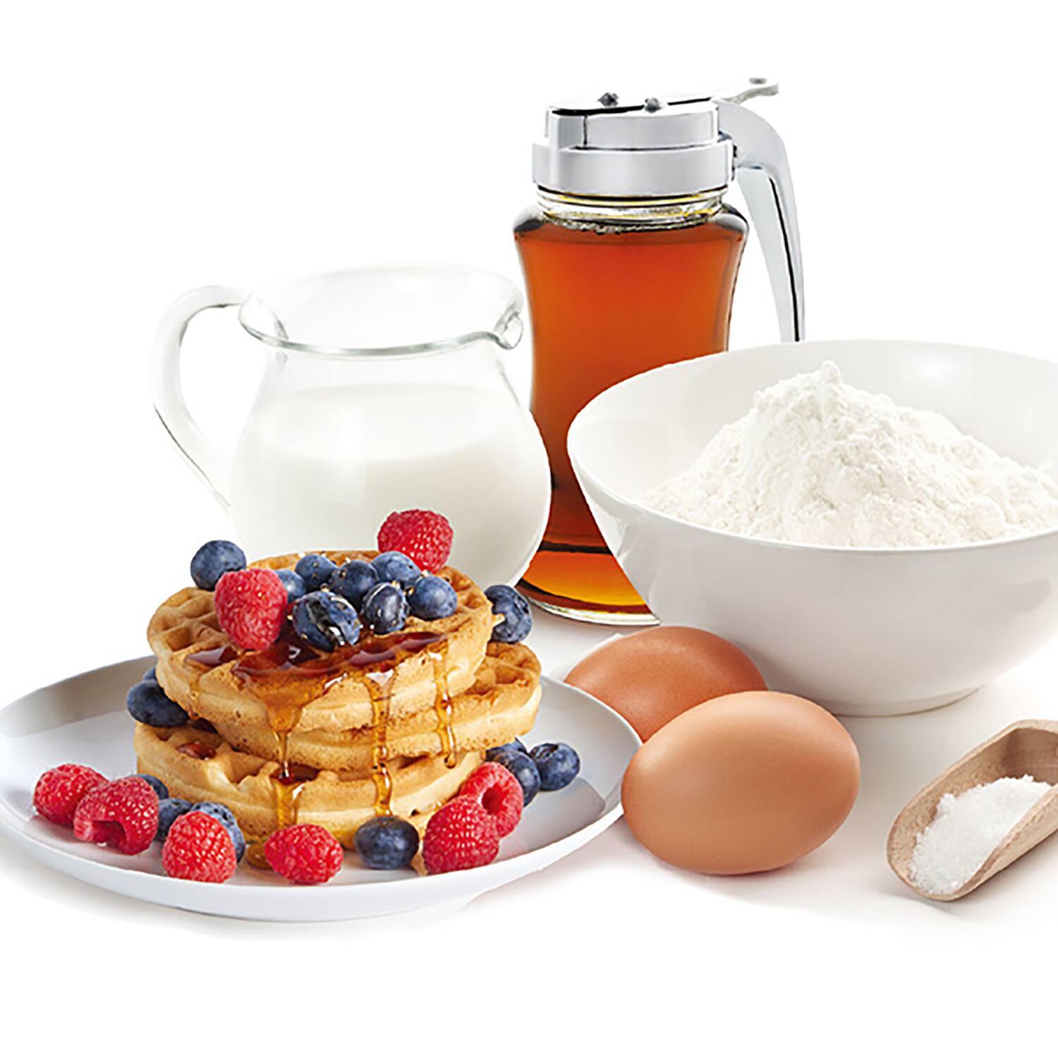 Alt View 10. Betty Crocker - Mini Multi-Waffle Maker, 1200W Nonstick Kitchen Appliance with Auto Temperature Control, Makes 3 Waffles, BC-5886R - Red.