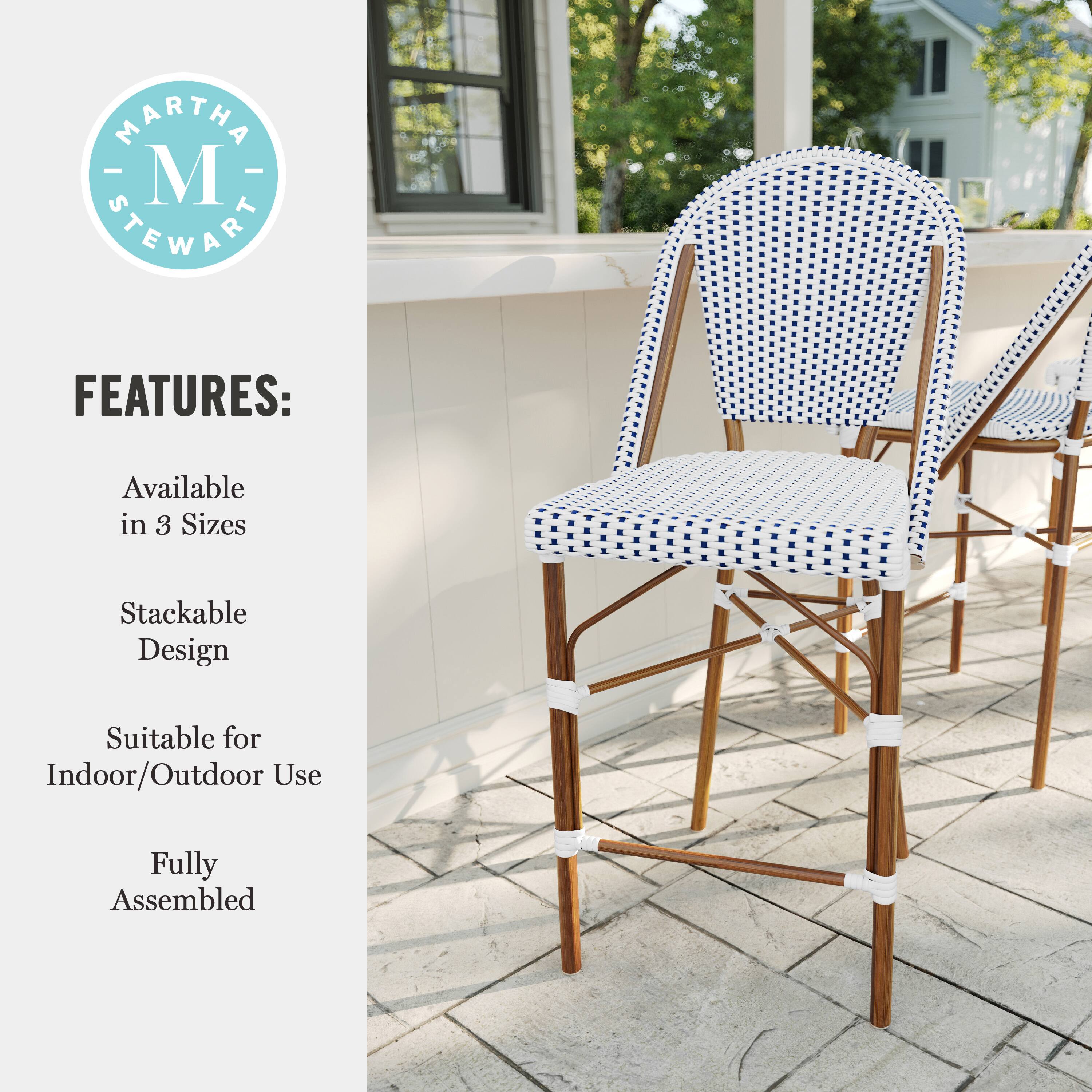 MARTHA STEWART FEATURES: Available in 3 Sizes Stackable Design Suitable for Indoor/Outdoor Use Fully Assembled