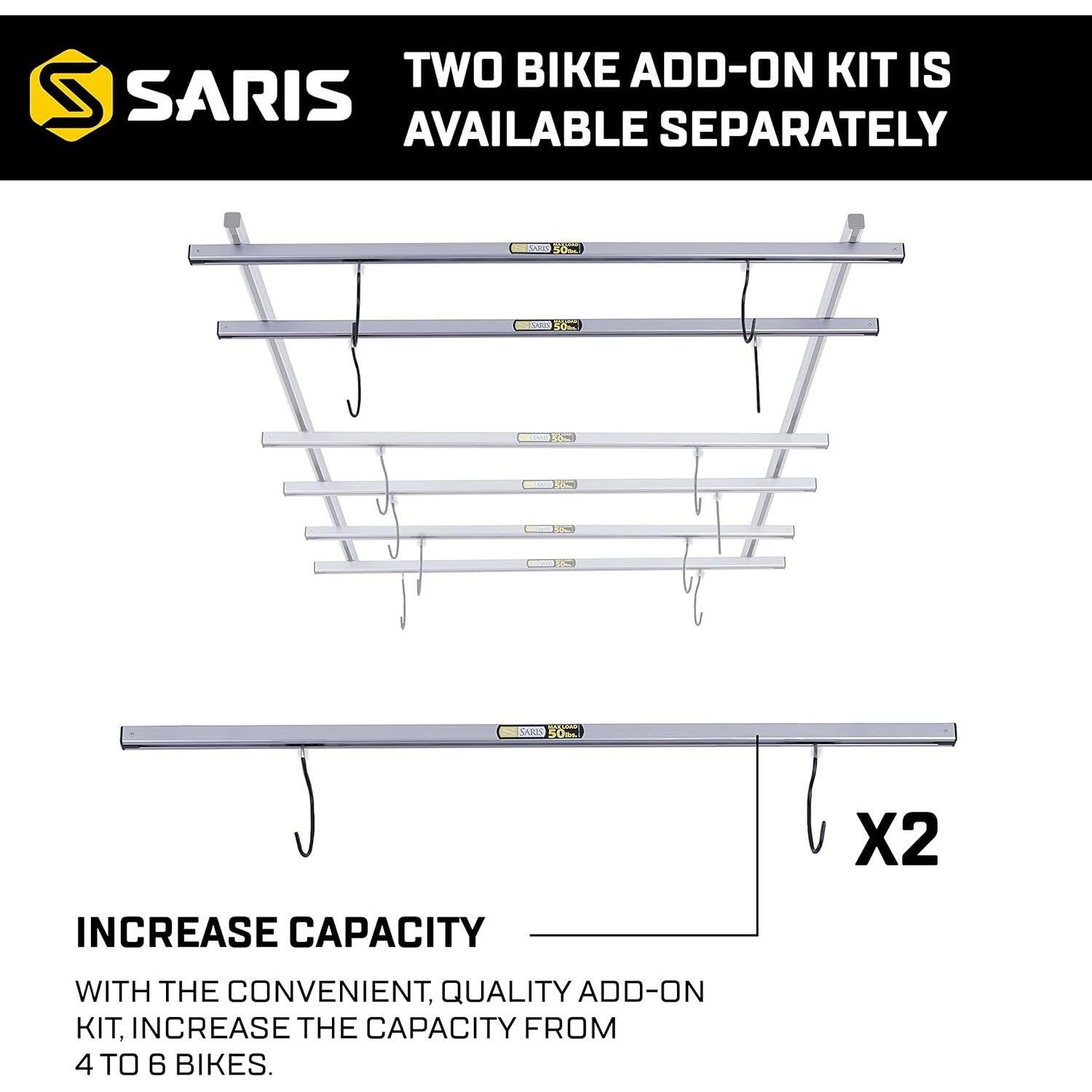 TWO BIKE ADD-ON KIT IS AVAILABLE SEPARATELY

INCREASE CAPACITY

WITH THE CONVENIENT, QUALITY ADD-ON KIT, INCREASE THE CAPACITY FROM 4 TO 6 BIKES.