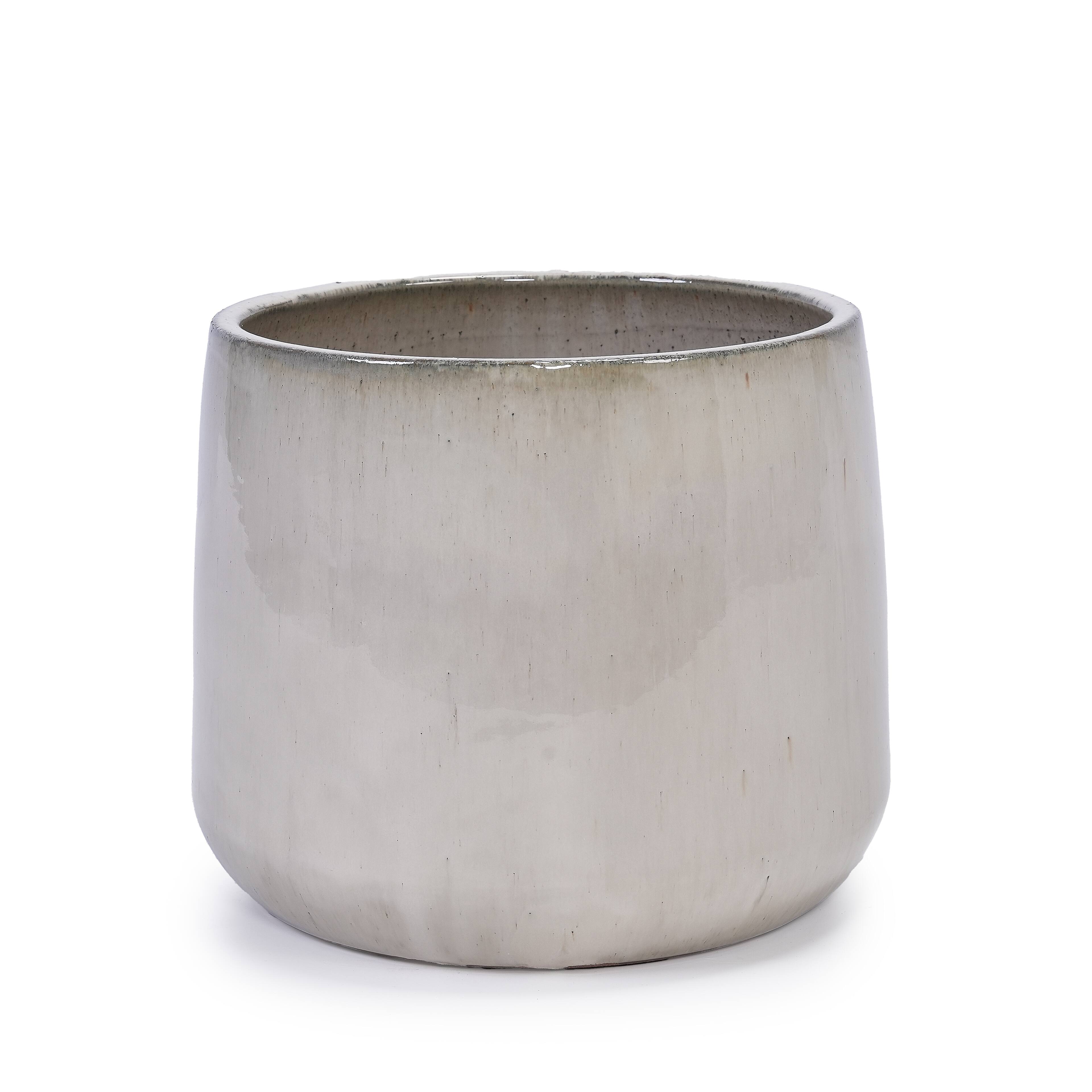 Alt View 5. Loheer - Loheer Ceramic Planter Set, Handmade Set of 4 Neutral Textured Clay Pots, 6 9 11 14 Inch Indoor Outdoor Planters.