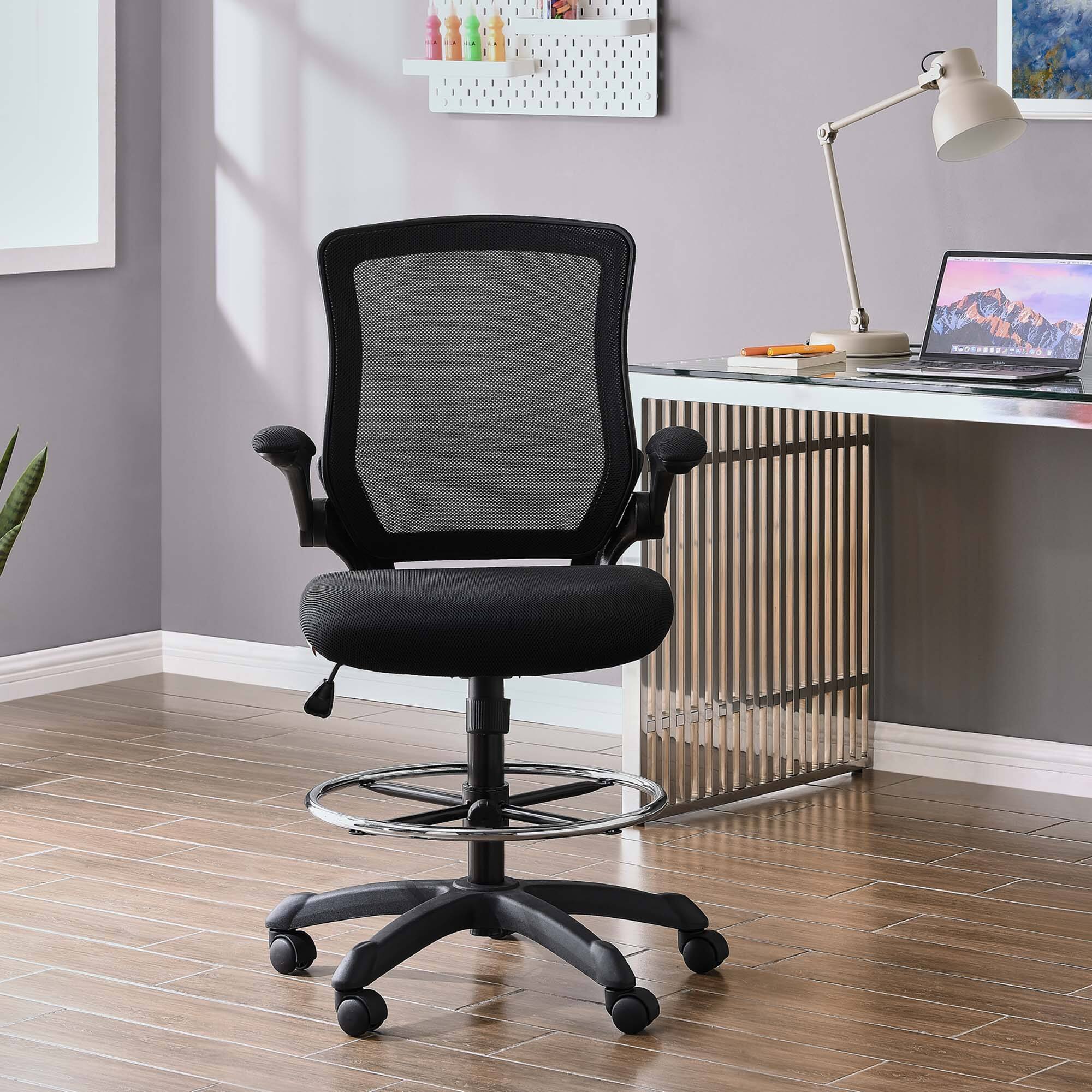 Alt View 10. Modway - Veer Drafting Chair by Modway - Black.