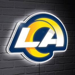 Evergreen Enterprises - Los Angeles Rams LED Team Logo Shaped Lighted Wall Sign - Multicolor