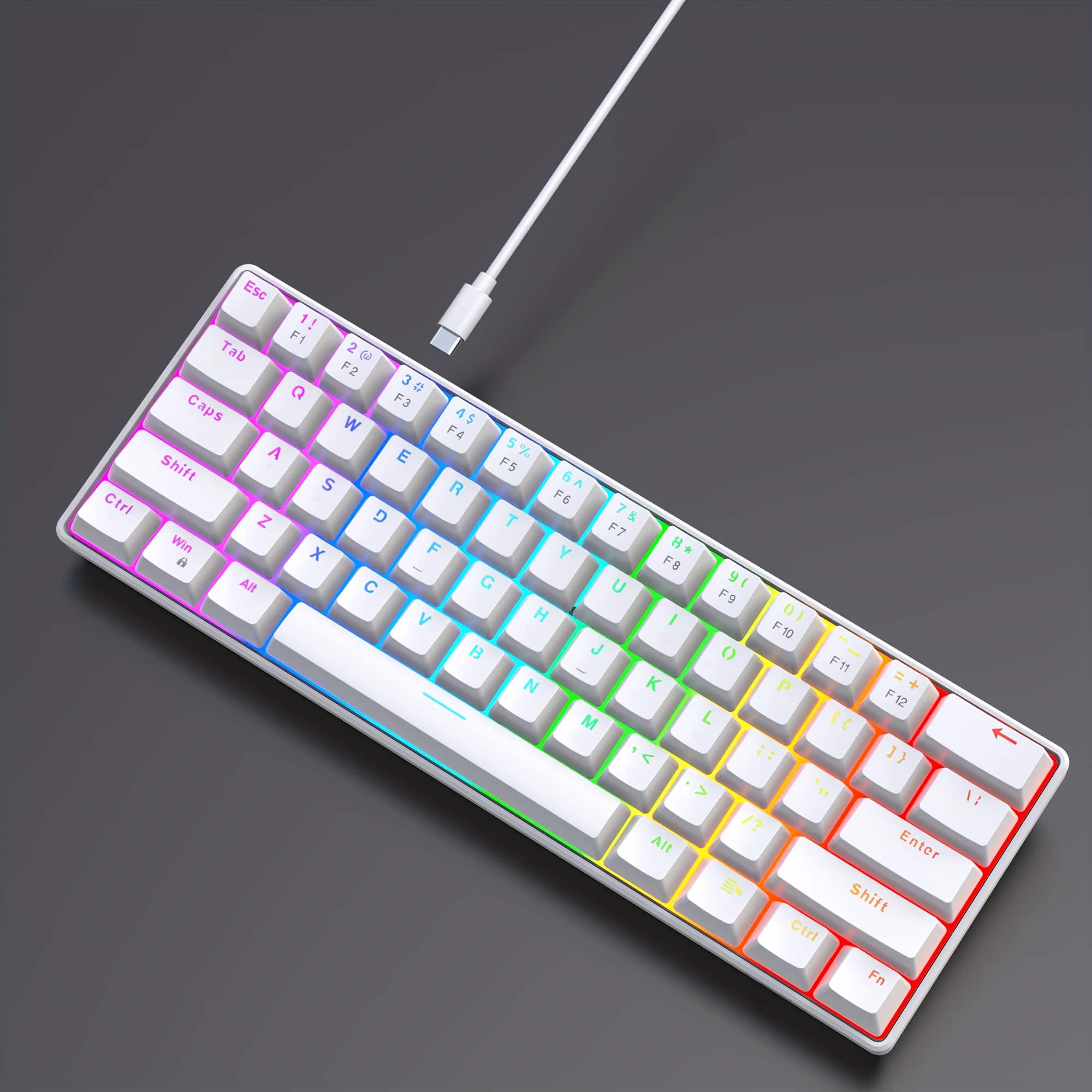 Loheer 60% Mechanical Gaming Keyboard, Linear Red Switches, 8K