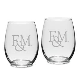 Jardine - Franklin & Marshall Diplomats 15oz. 2-Piece Stemless Wine Glass Set - Multicolor