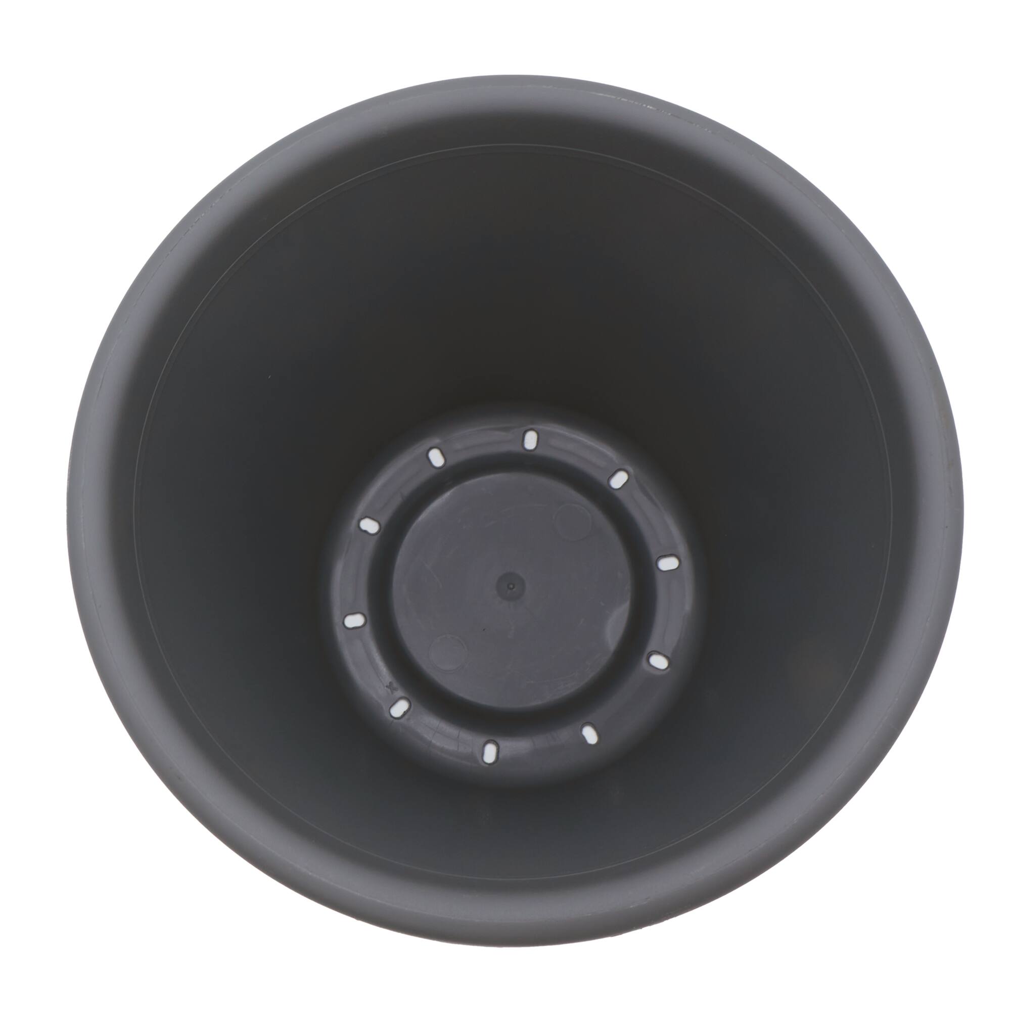 Alt View 1. The HC Companies - The HC Companies 14 Inch Round Classic Planter, Plastic Plant Pot, Warm Gray.