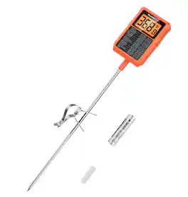 ThermoPro - TP510 Instant Read Digital Meat Thermometer with Pot Clip - Orange