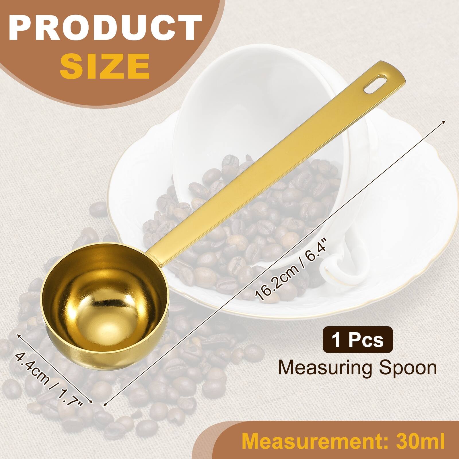 PRODUCT SIZE

4.4cm / 1.7"  
16.2cm / 6.4"

1 Pcs  
Measuring Spoon

Measurement: 30ml