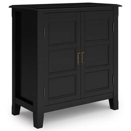 Simpli Home - Burlington Low Storage Cabinet - Black