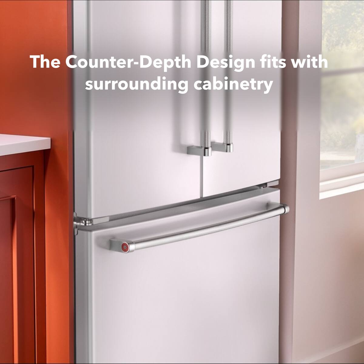 Alt View 3. KitchenAid - KitchenAid - 20 cu. ft. 36-Inch Width Counter-Depth French Door Refrigerator with Interior Dispense .- White - White.