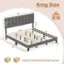 King Size 80" 1300 lbs 49" 47" 76.5" 13" 11" 9" 81" 12" 84" Comes in 2 Boxes; time of receipt may vary.