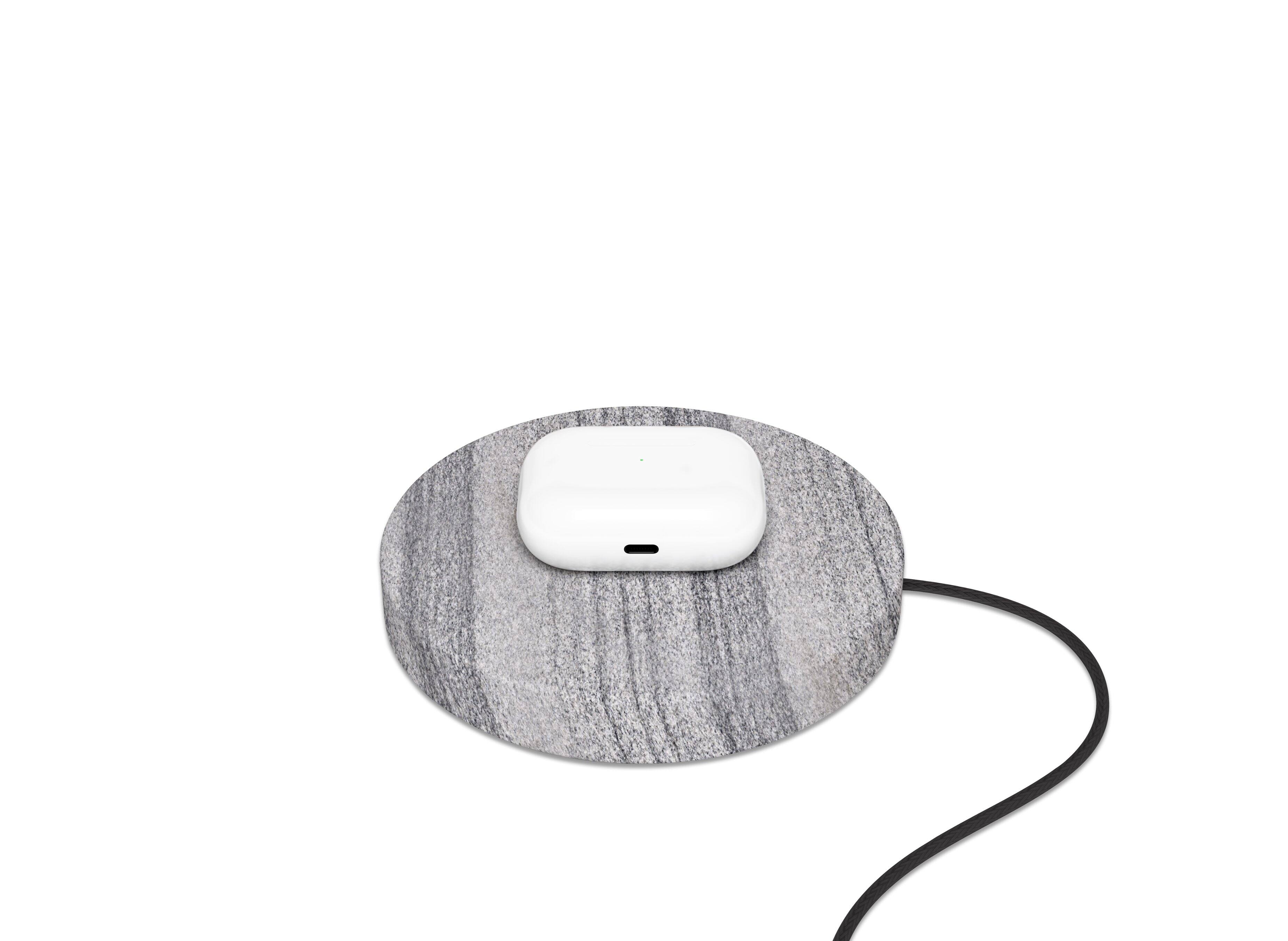 Alt View 1. Einova - Stone 10W Wireless Charging Pad for Qi-enabled Devices - Sandstone.