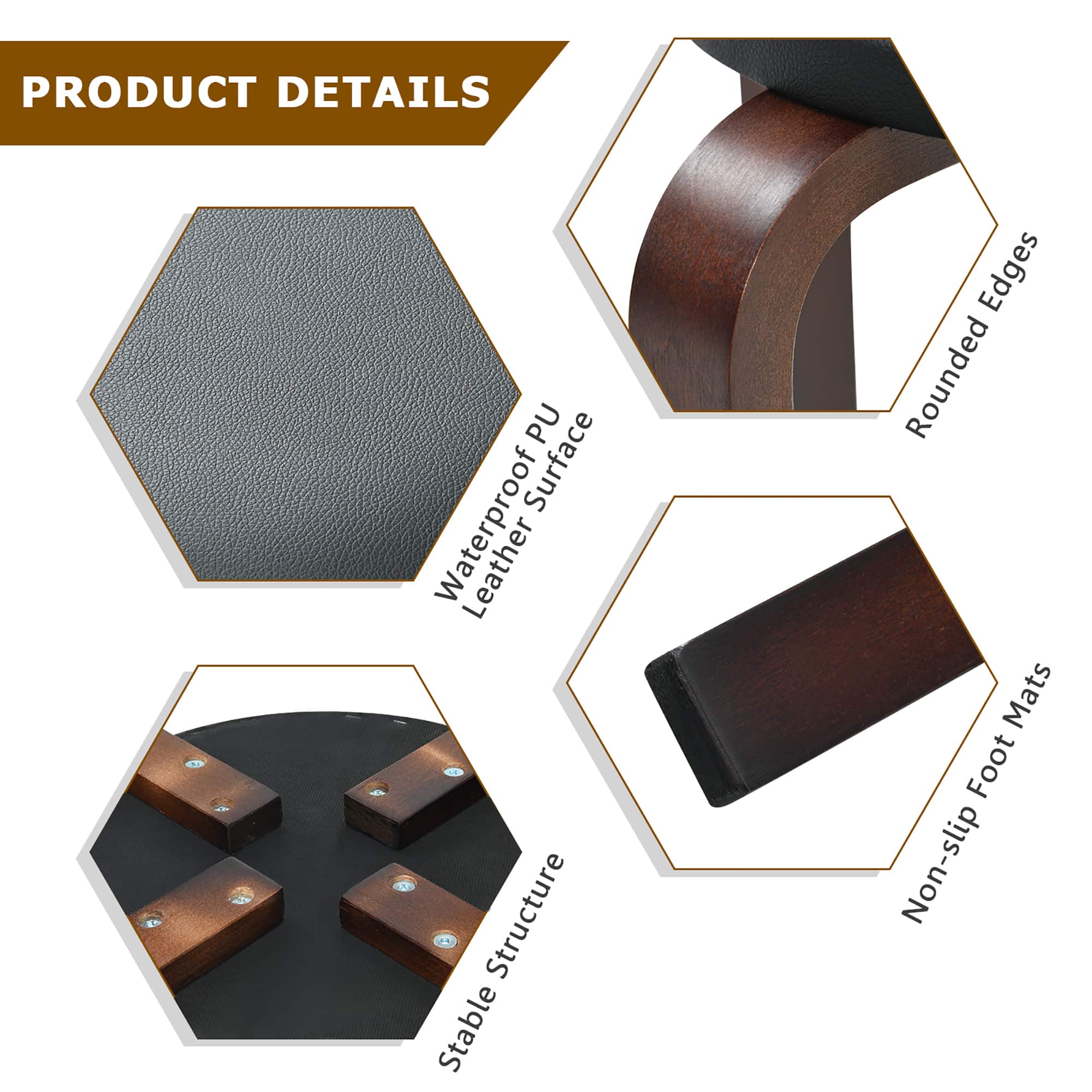 PRODUCT DETAILS
- PU Surface
- Waterproof
- Stable Structure
- Rounded Edges
- Non-slip Foot Mats