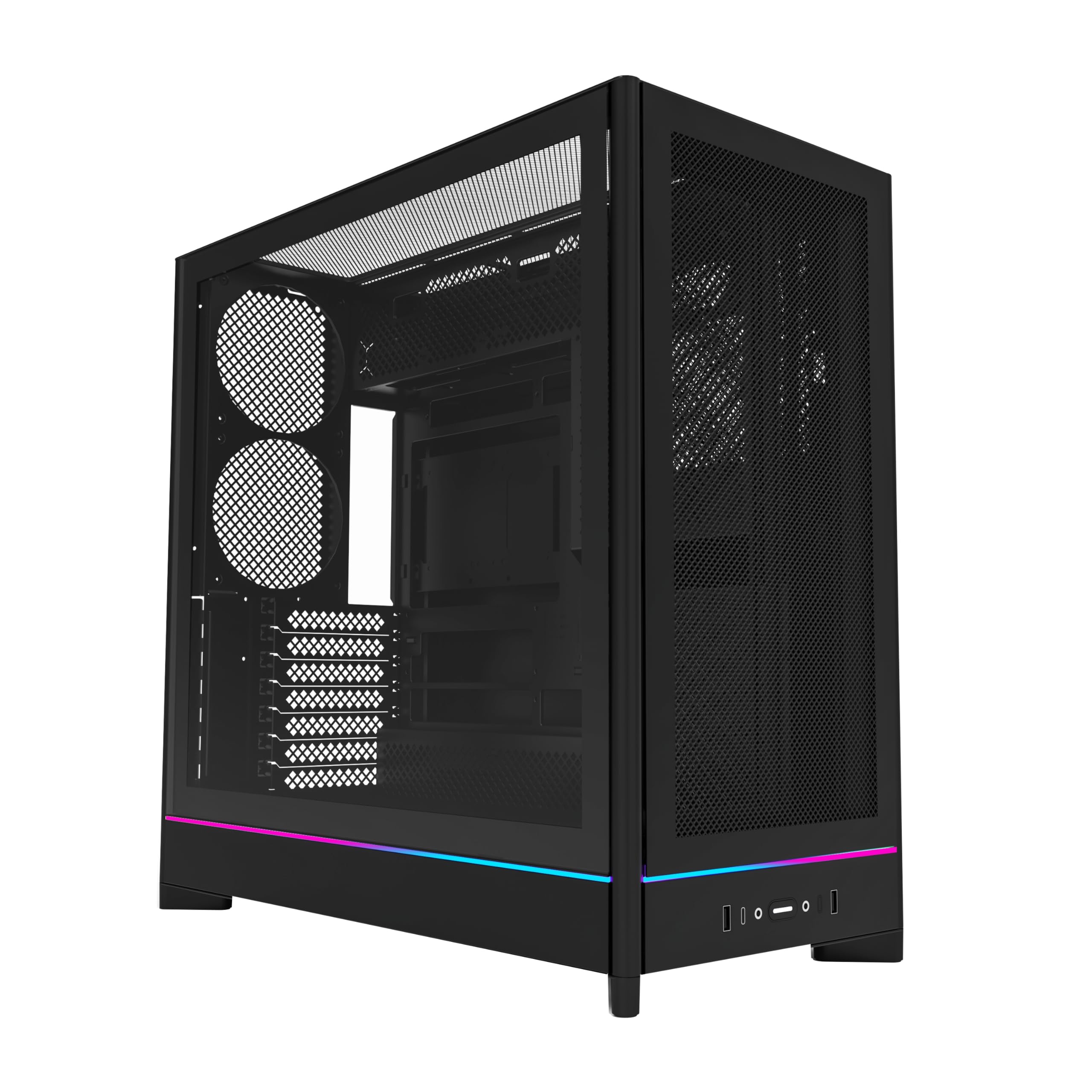 Front. Montech - HS01 ATX Mid Tower Case - Black.