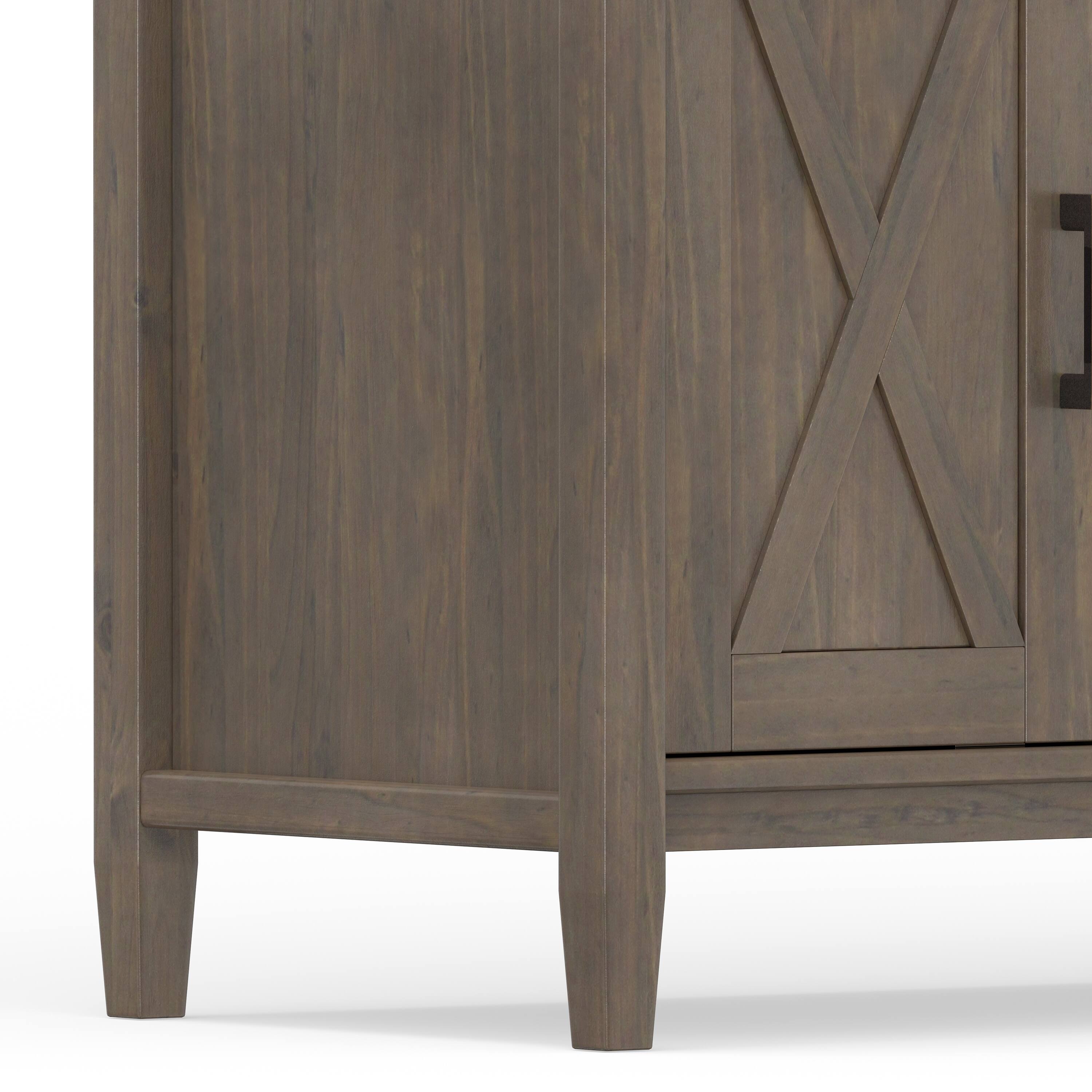 Alt View 1. Simpli Home - Ela SOLID WOOD 72 inch Wide Transitional TV Media Stand - Smoky Brown.